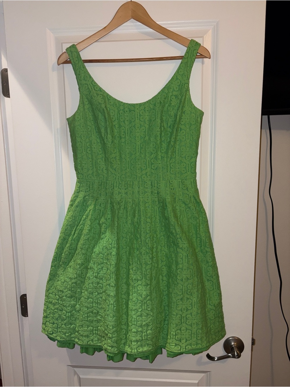 Lily Pulitzer | Green Lace Fit-and-Flare Dress - Picture 2 of 4